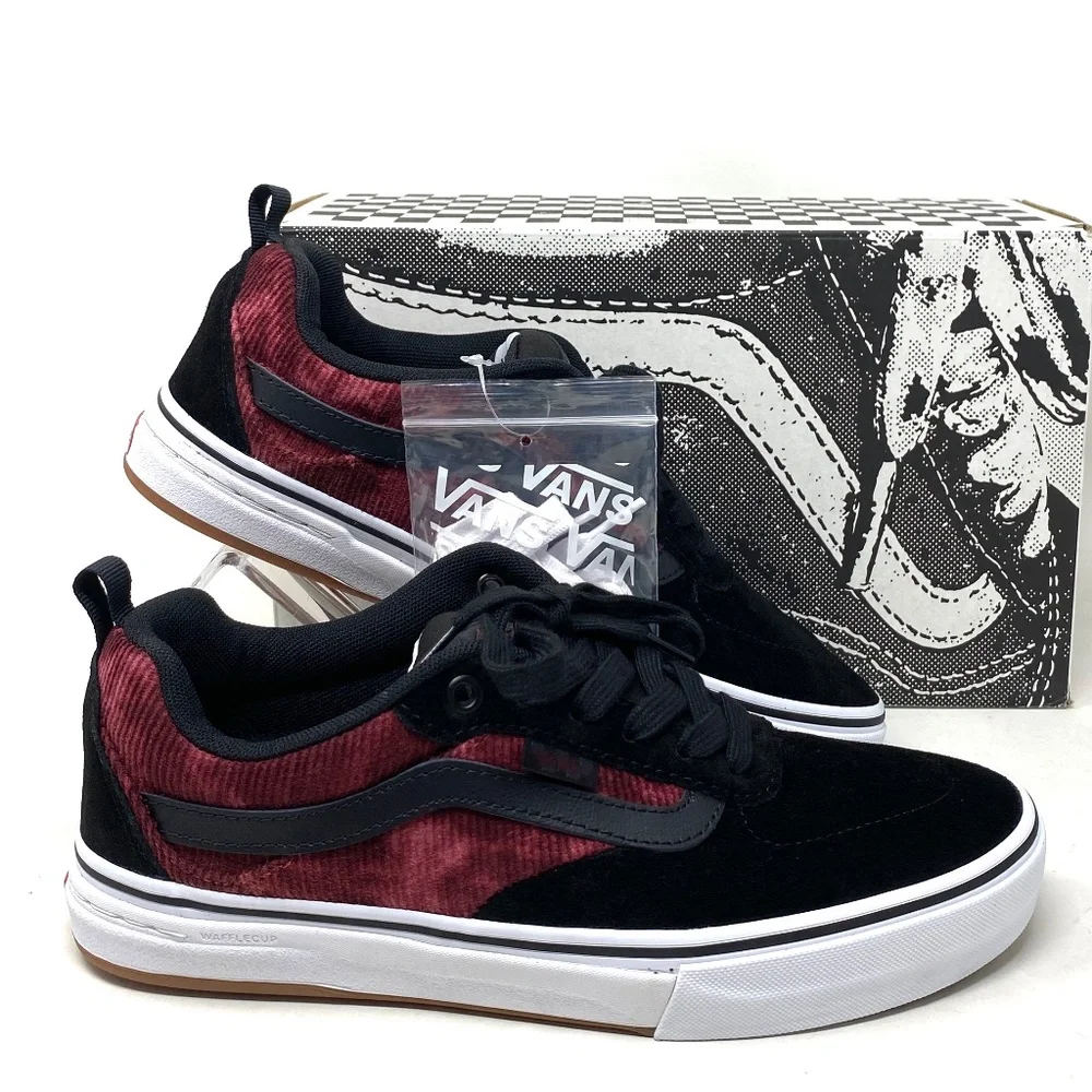 VANS Kyle Walker Corduroy Shoes Black Suede Low Top Women's Sneakers VN0A5JIEX4C
